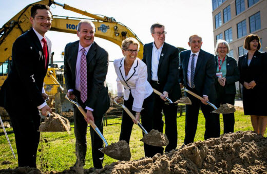 Dignitaries ground breaking