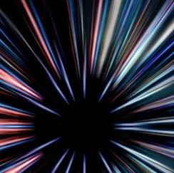 Light streaks on black