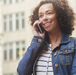 Women talking on cellphone 