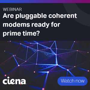 Image to promote webinar - are pluggable coherent modems ready for primte time?