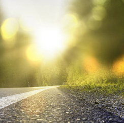 Image of street and light