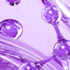 Purple water droplets