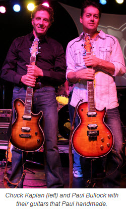 Chuck Kaplan and Paul Bullock with guitars