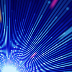 Blue light sunburst
