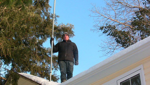 Al Lounsbury up on the roof