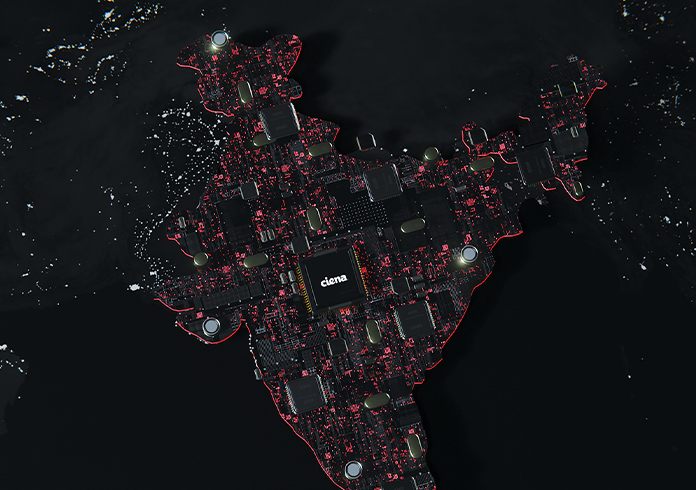 Aerial image of India evoking themes of technology, automation, innovation, and network intelligence