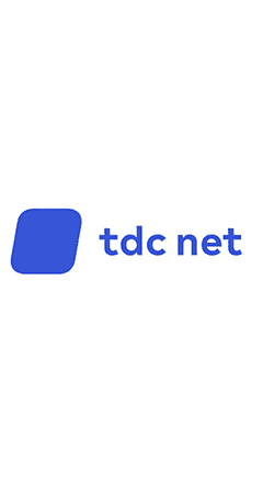 The logo for the company TDC net