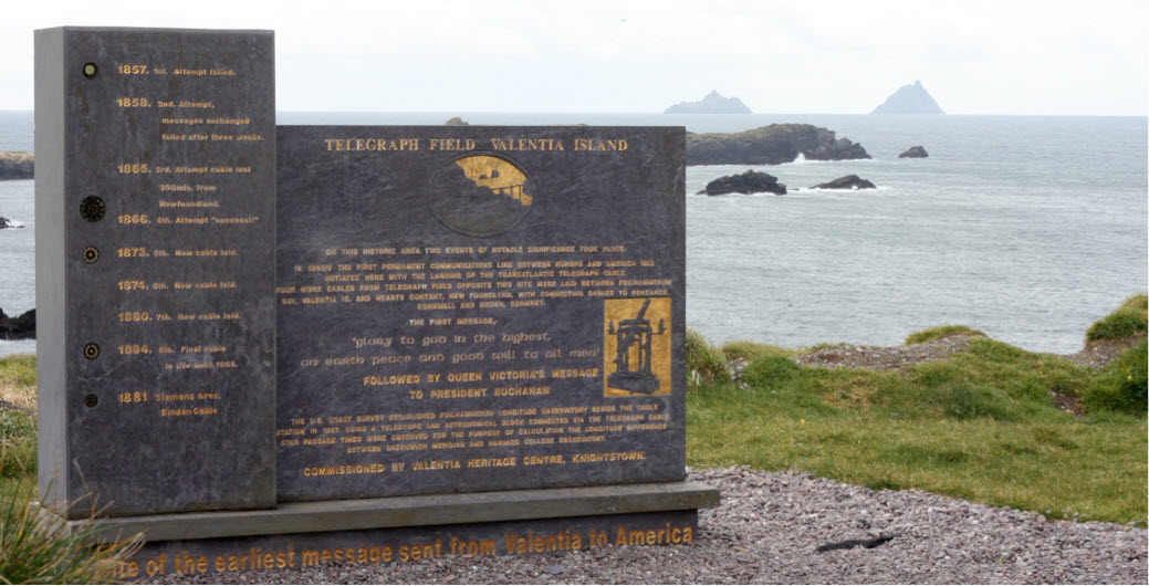 Telegraph Field Commemorative Monument on Valentia Island, Ireland