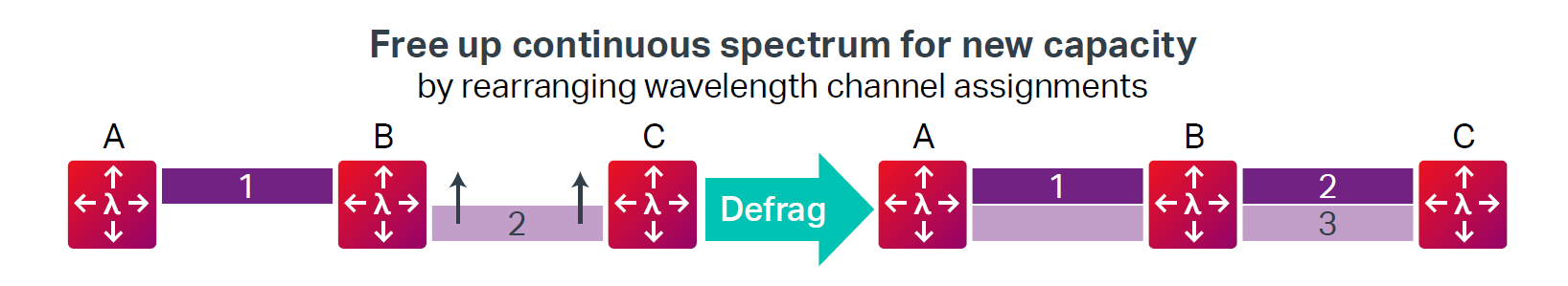 Diagram: Ciena spectrum defragmentation service