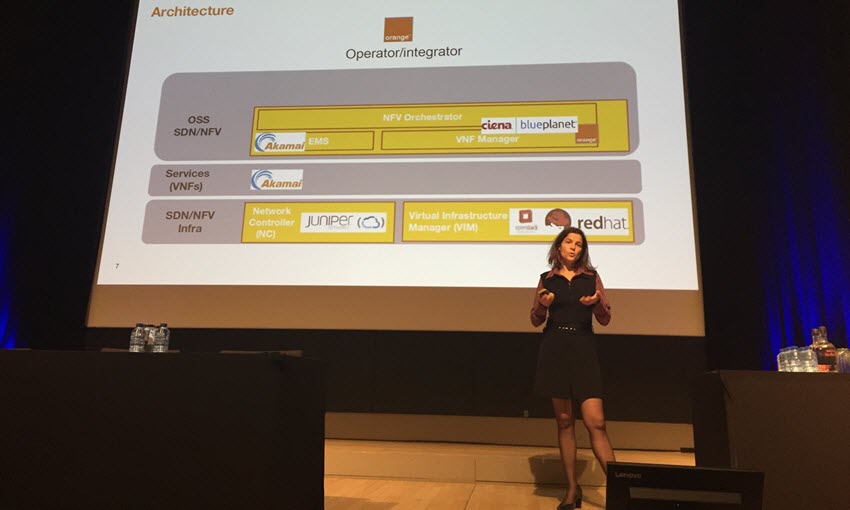 Nathalie Amman, SDN/NFV Program Leader at Orange France, presents