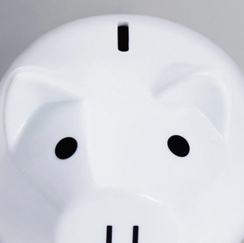 White piggy bank