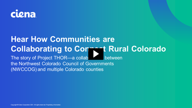 blue to green gradient backgroud with How Communities are Collaborating to Connect Rural Colorado