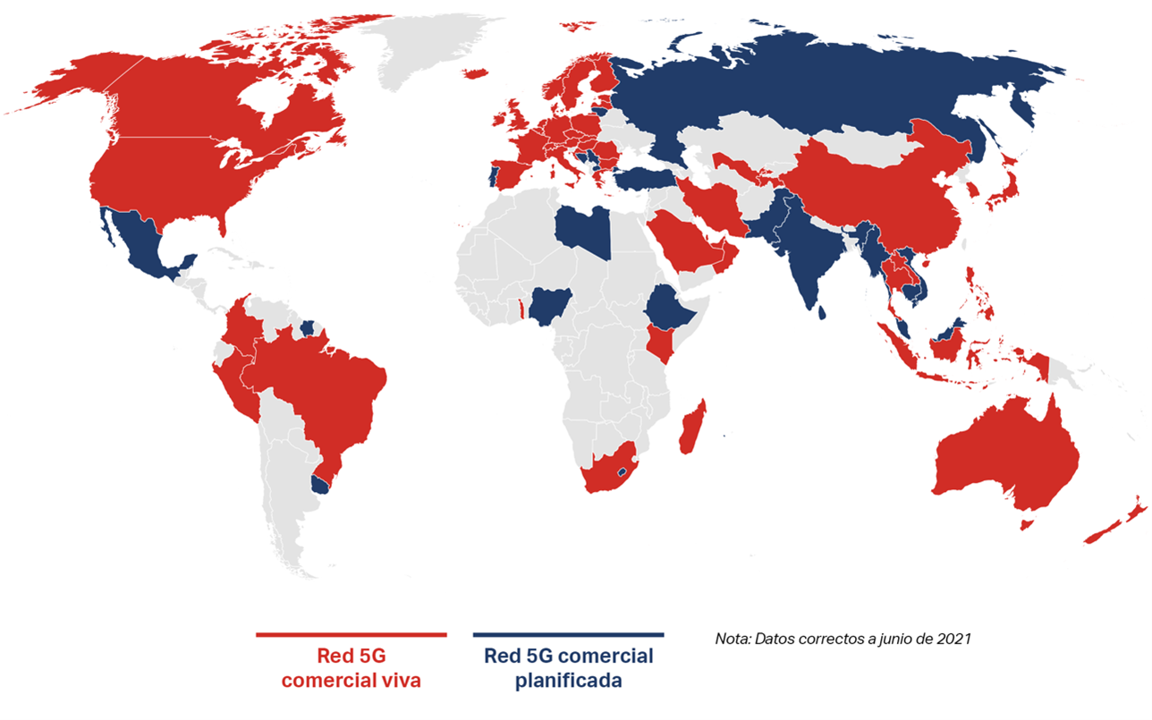 GSMA 5G Map in Spanish