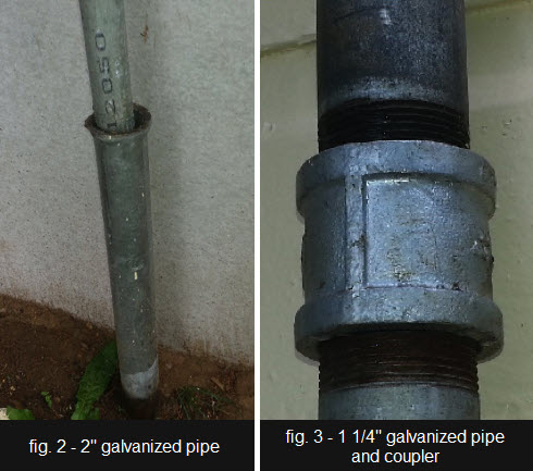 Galvanized pipe