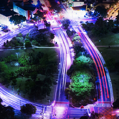nighttime traffic timelapse 