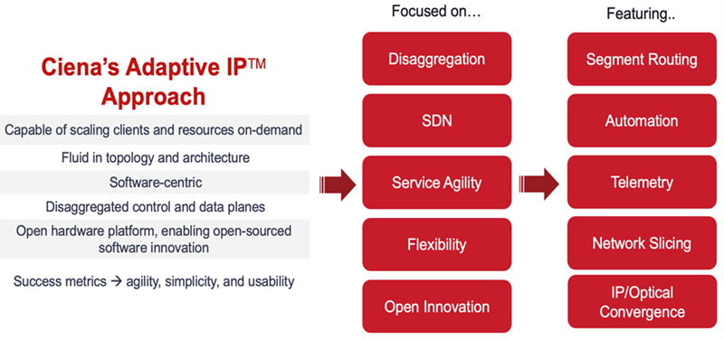 Ciena's Adaptive IP Approach Chart