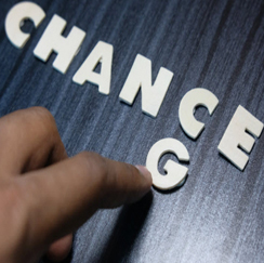 The word chance changing to change