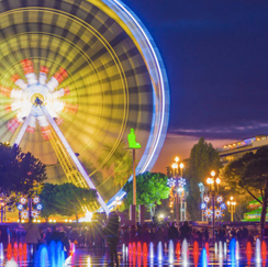 Ferris wheel at night