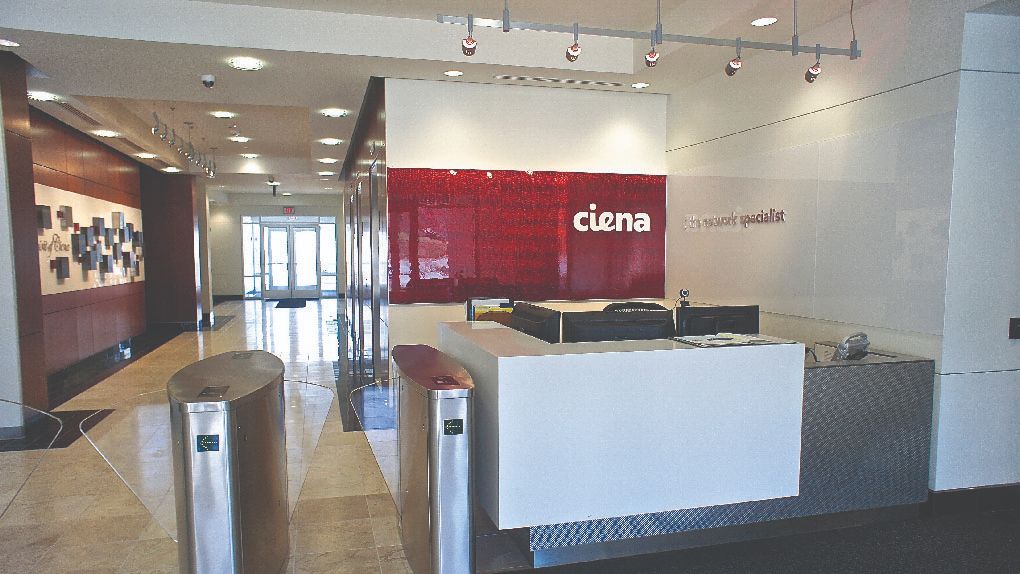 Entrance/Front-desk into Ciena's headquarters