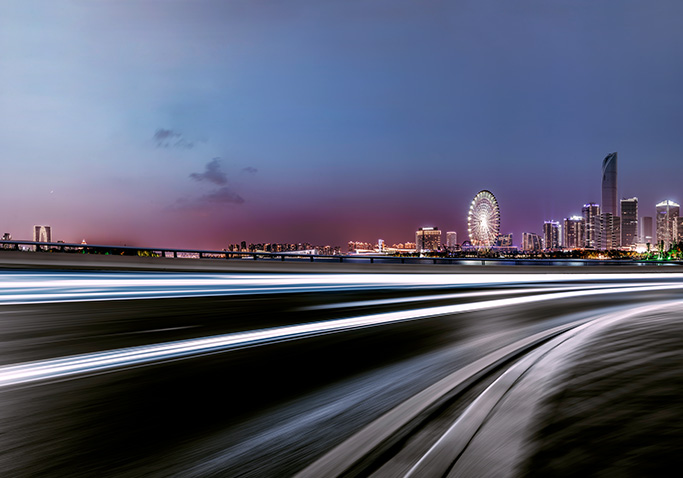 PRX Next-Gen Optical Flexibility image showcasing a time lapse city scape.