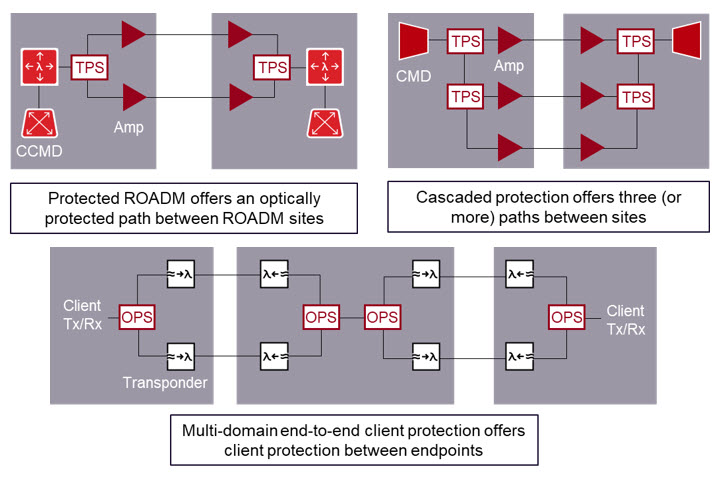 Multiple protection architectures to choose from depending upon your network resiliency requirements