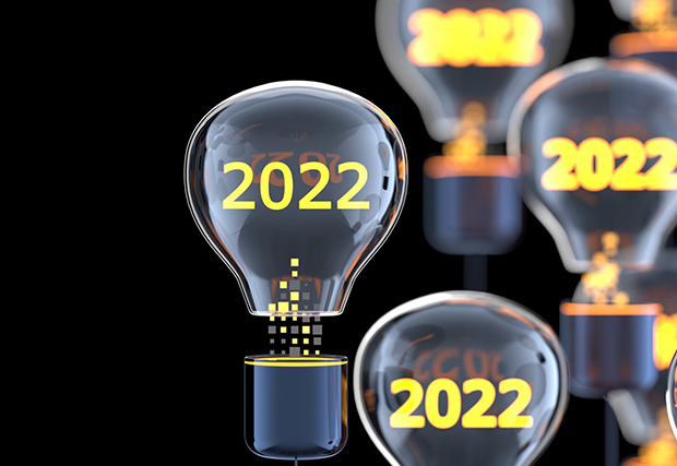 light bulbs with 2022 written on them