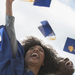 Graduation cap toss