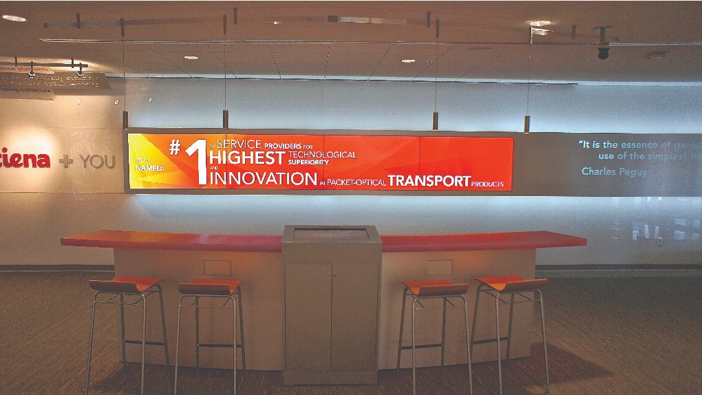 The lobby of the Executive Briefing Center