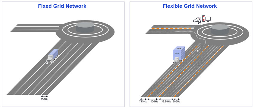 Figure 5 – Fixed and flexible grid networks