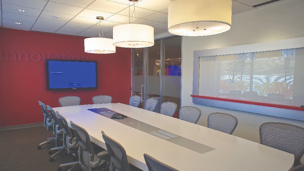 A conference room in the Executive Briefing Center