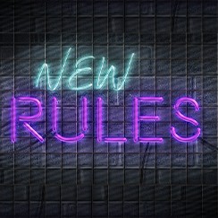 New Rules neon sign