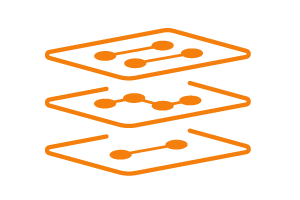 Orangefarbenes Layer-Icon