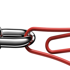 Paper clip as a link in a chain