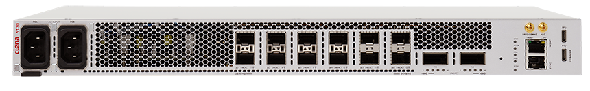Cienaの5130ルーターは、4G/5Gフロントホール、ミッドホール、バックホール（xHaul）ネットワークを共通のシンプルなインフラに収束する5Gネットワークに特化して作られています。