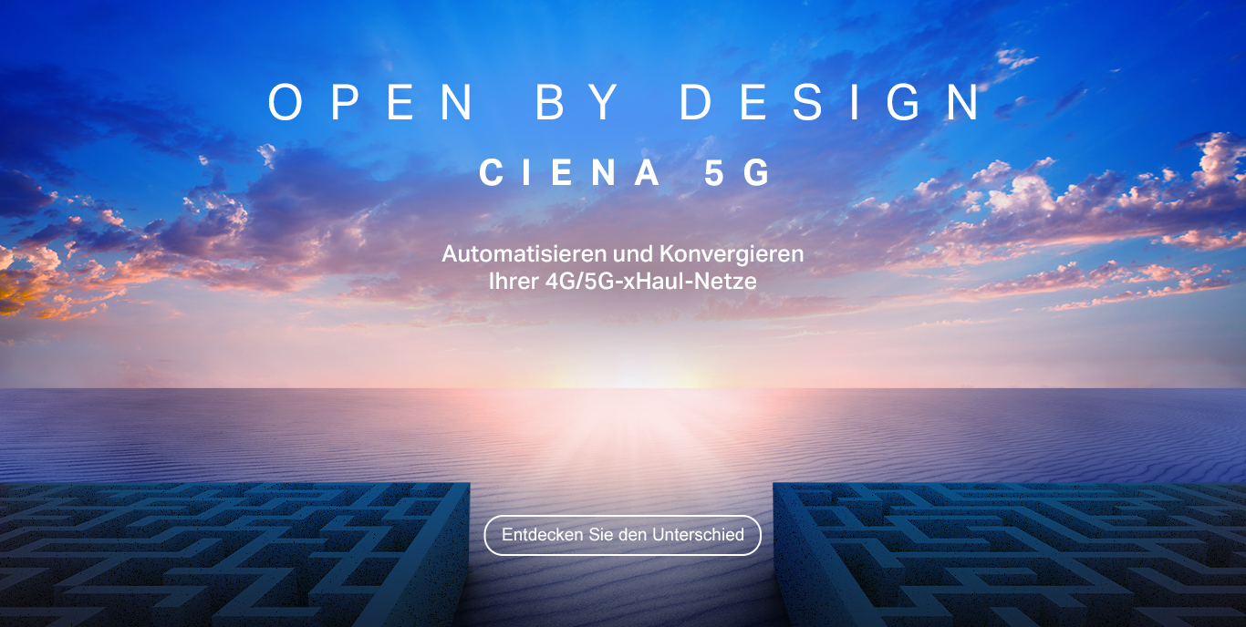 German translation for Ciena 5G homepage brand canvas