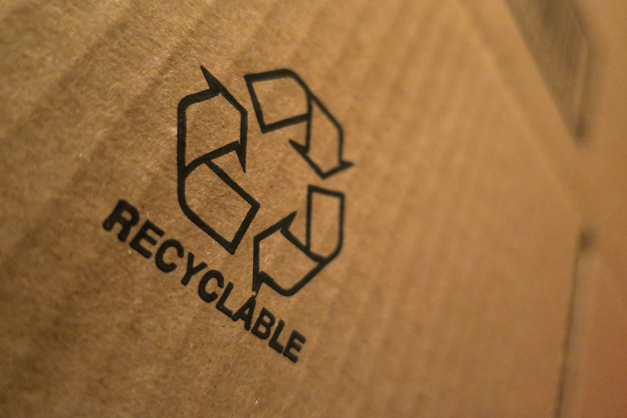 Brown recyclable box with logo