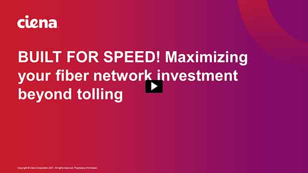 red to purple gradient backgroud with Built For Speed! Maximizing Your Fiber
  Network Investment Beyond Tolling 