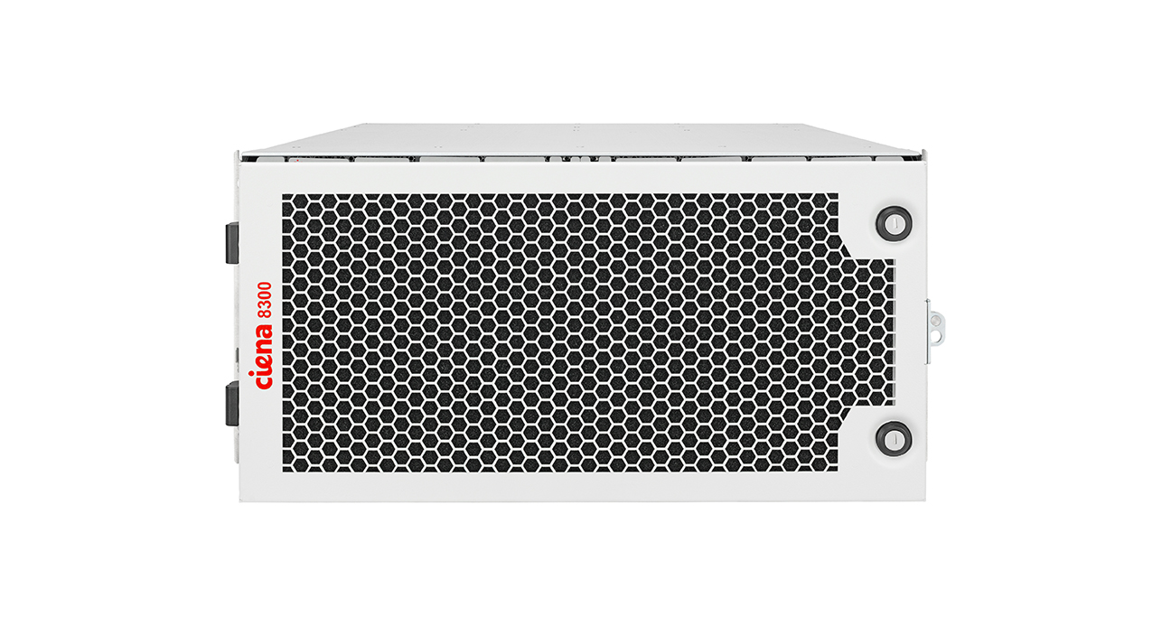 8300 Router front view with NEBS Level 3 air filter door installed